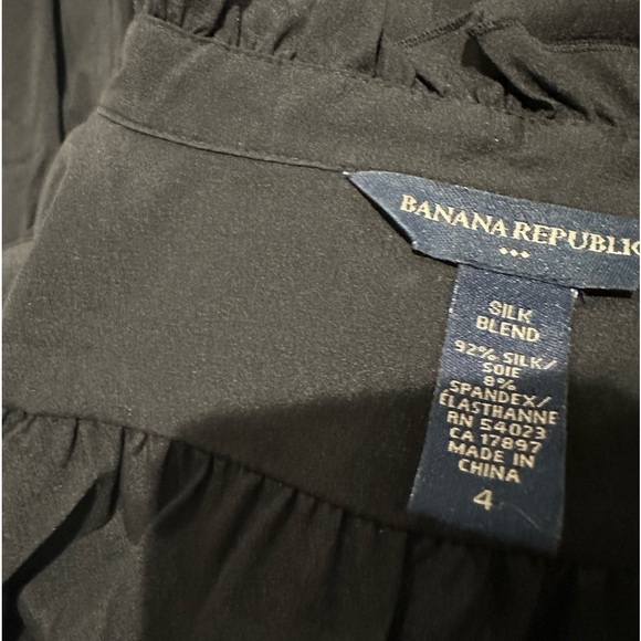 Banana Republic Factory Black Silk/Spandex Dress Size 4 - Picture 9 of 9